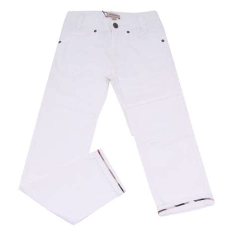 pantalone bianco burberry